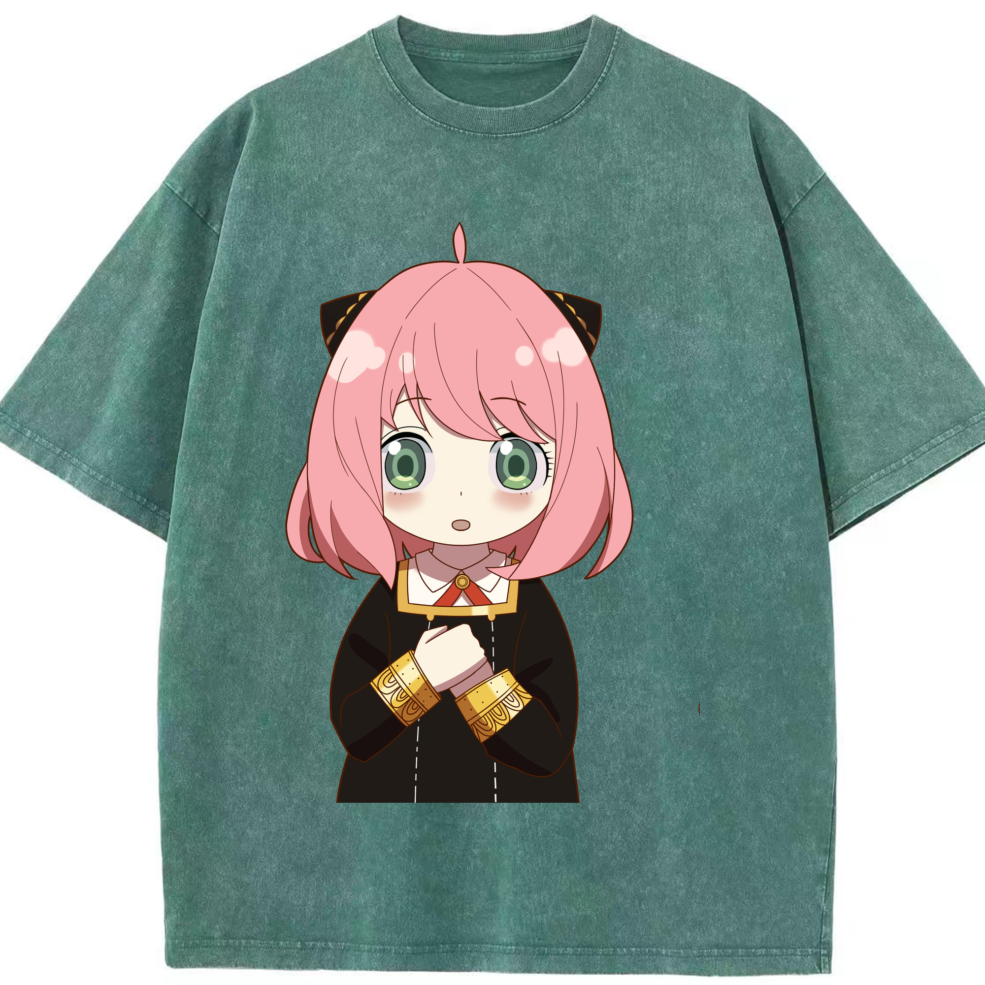（画像用） SPY×FAMILY间谍家家酒 綿100% ヴィンテージ風 半袖Tシャツ（フロントプリント）